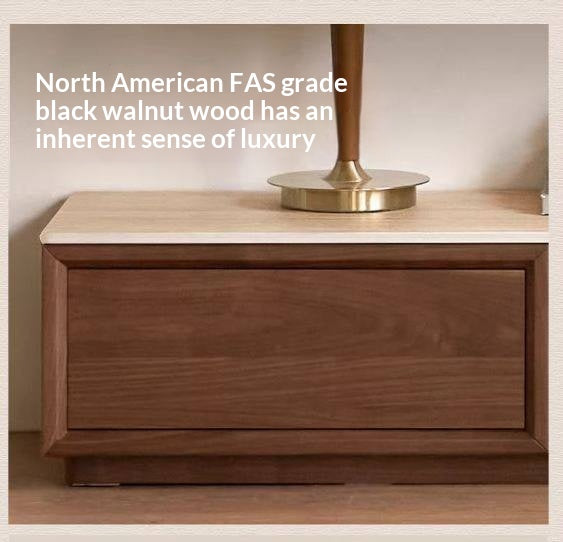 Black Walnut, Oak Solid Wood Floor Standing Antique Slab Design TV Cabinet