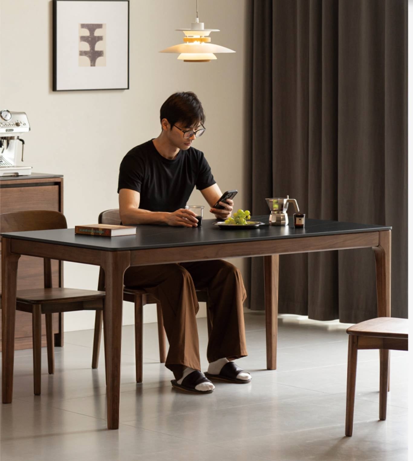 Black Walnut Dining Tables With Slate Top