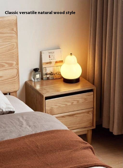 Ash Solid Wood Log Style Nightstand