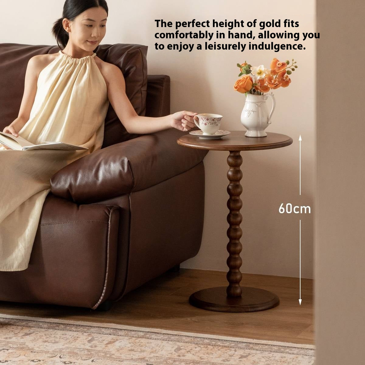 Black Walnut Solid Wood American Retro Style Side Table