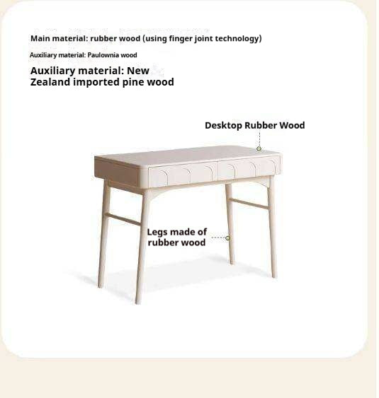 Solid Rubberwood French Cream Style Vanity Table.