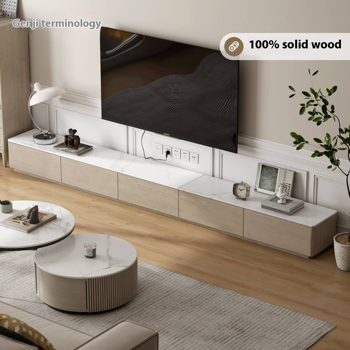 Oak, Tulip Tree, Poplar, Black Walnut Solid Wood TV Stand