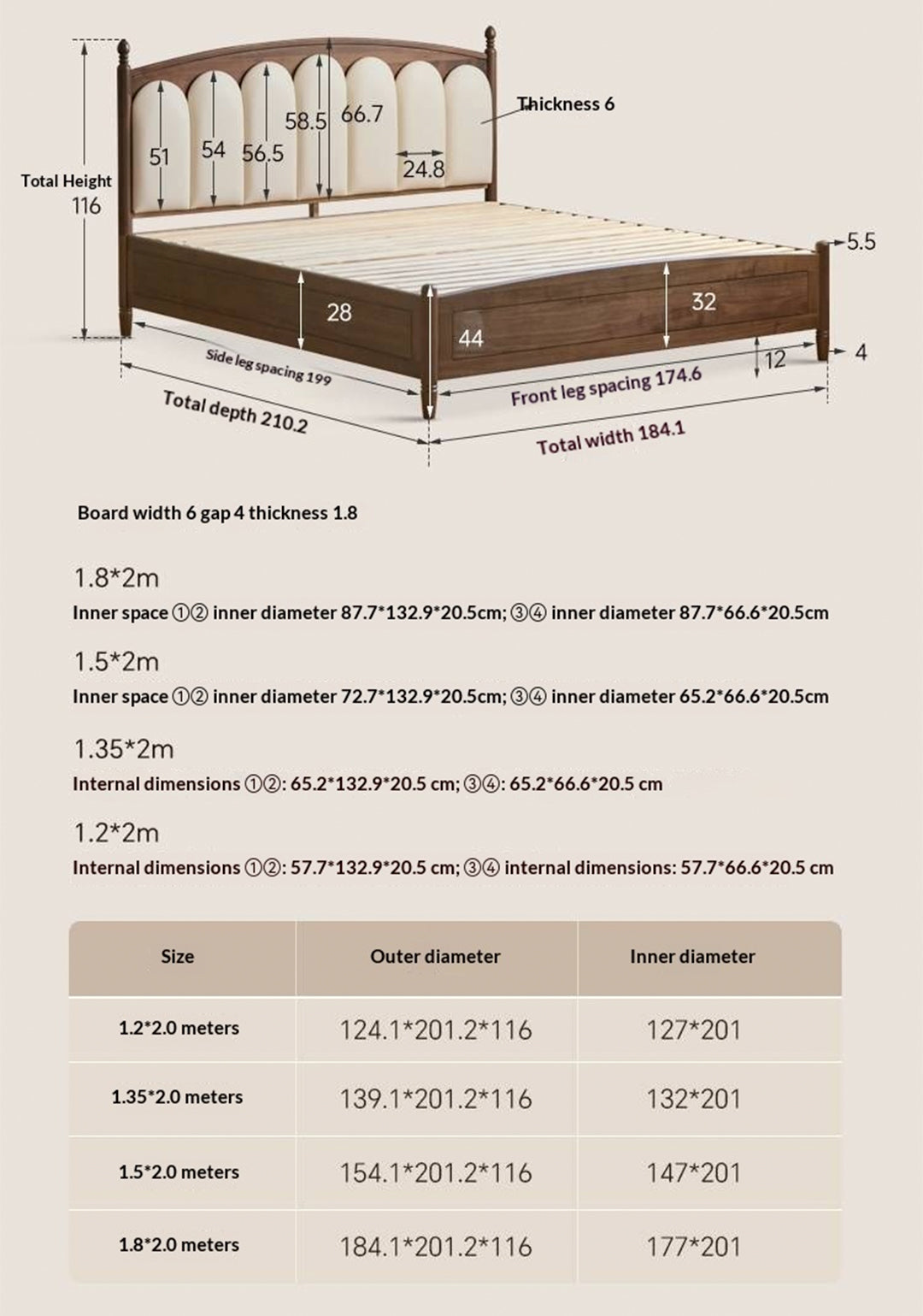 Black Walnut Solid Wood Box Bed — French Retro Style with Genuine Leather and Piano Key Design
