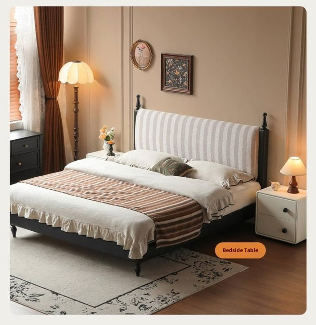 Fabric Soft Bed, American Vintage Retro Style