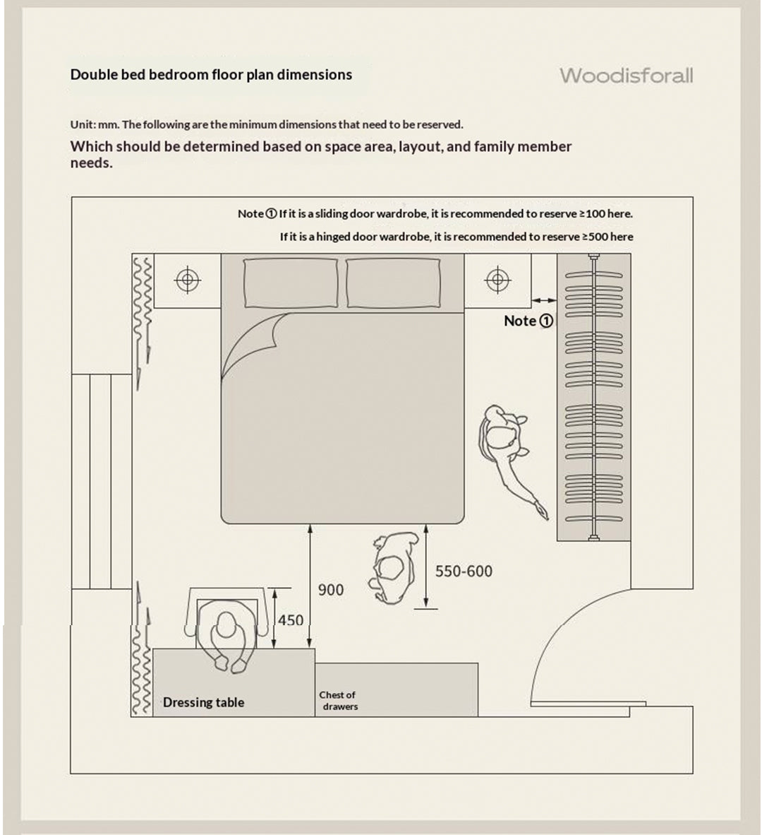 Black Walnut Solid Wood Bed — Italian Light Luxury Style