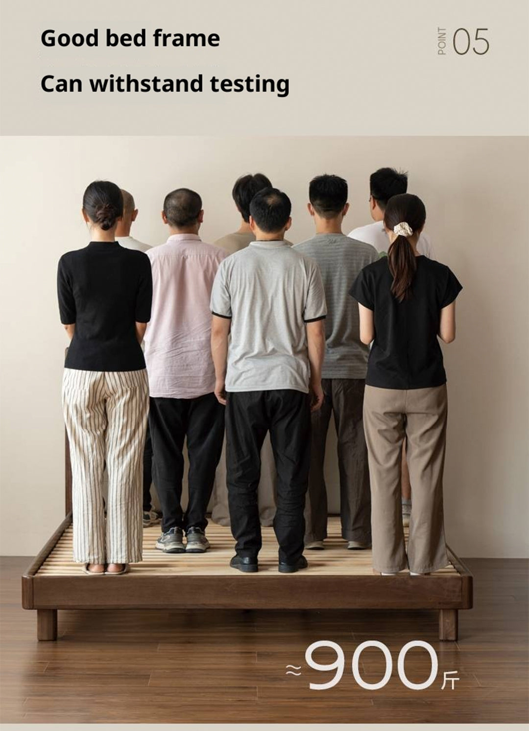 Black Walnut, Oak Solid Wood Italian Light Luxury Genuine Leather Soft Headboard Luminous Bed