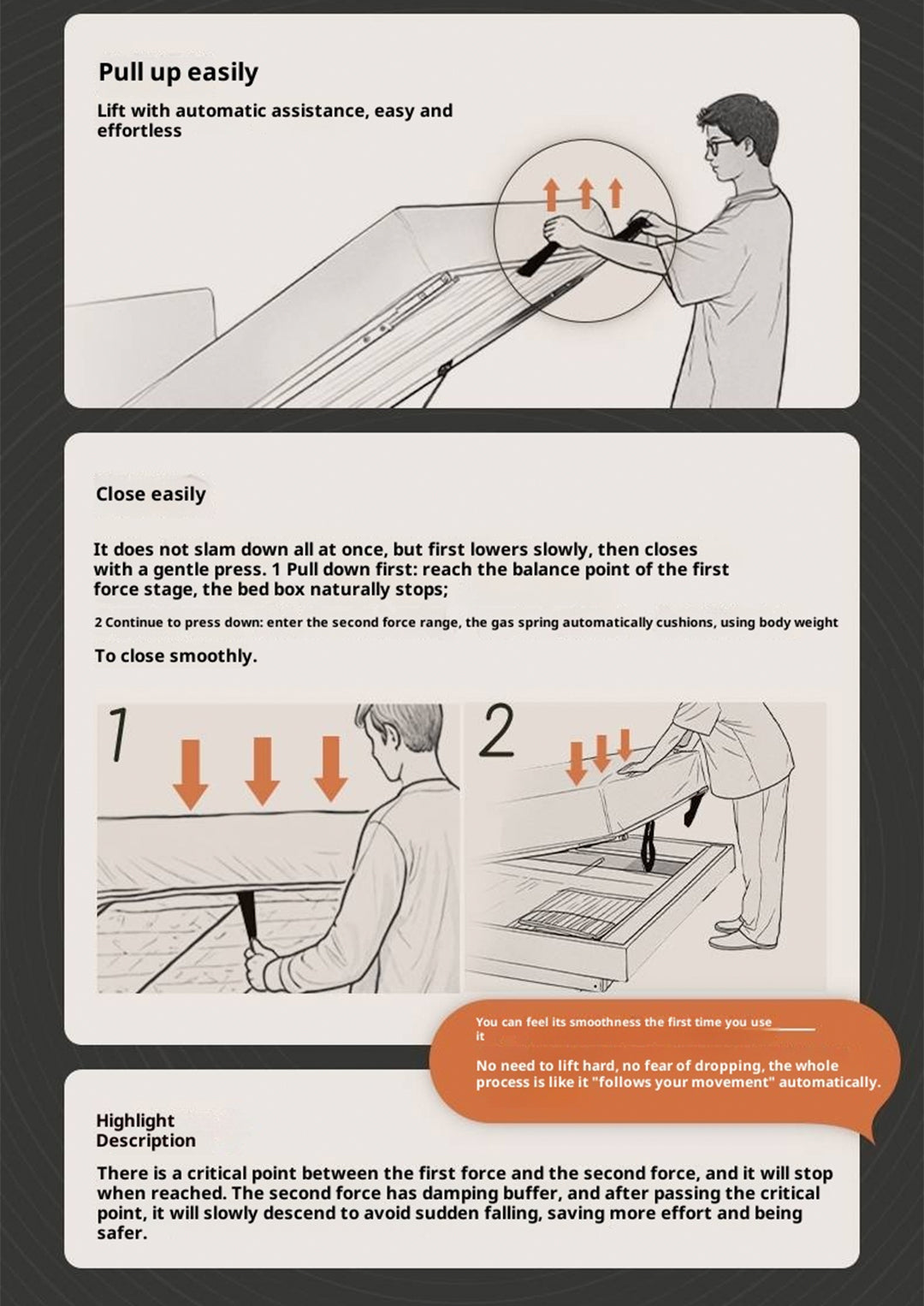 Poplar Solid Wood Suspended Luminous Box Bed