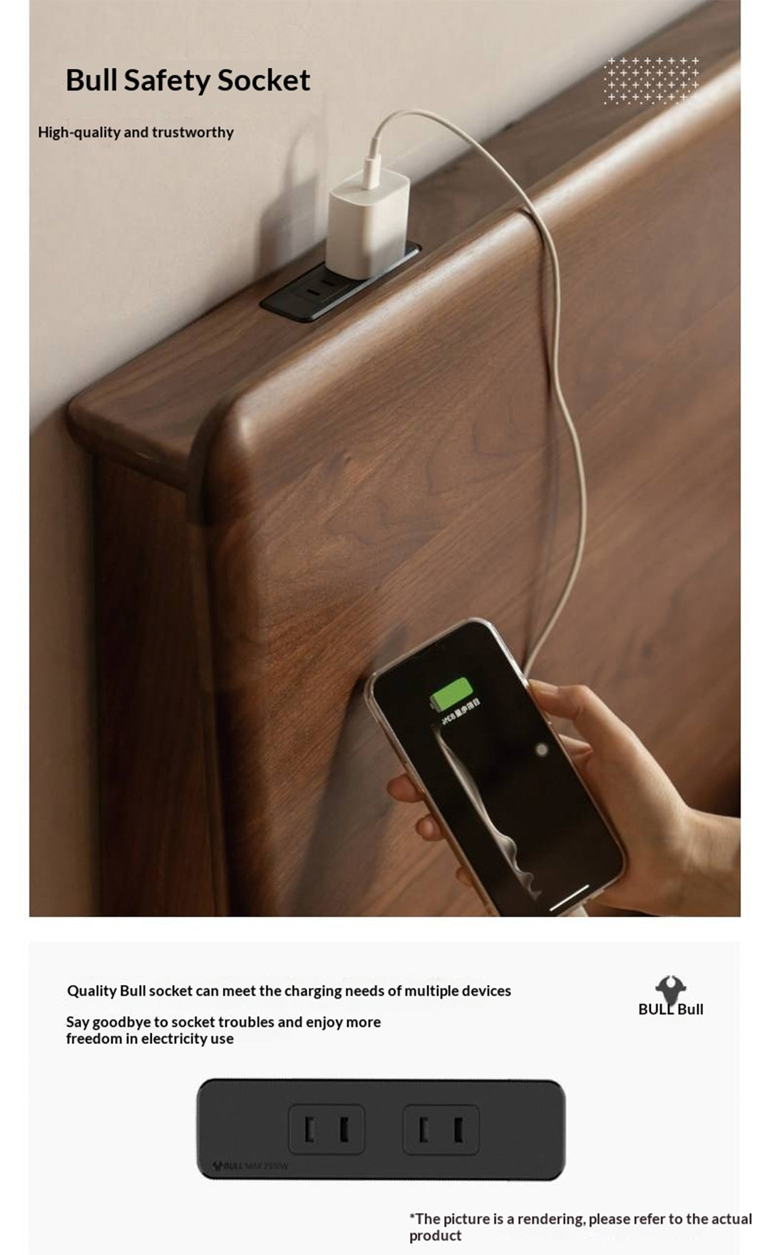 Black Walnut Solid Wood Box Bed — Luxury Multifunctional Storage Bed