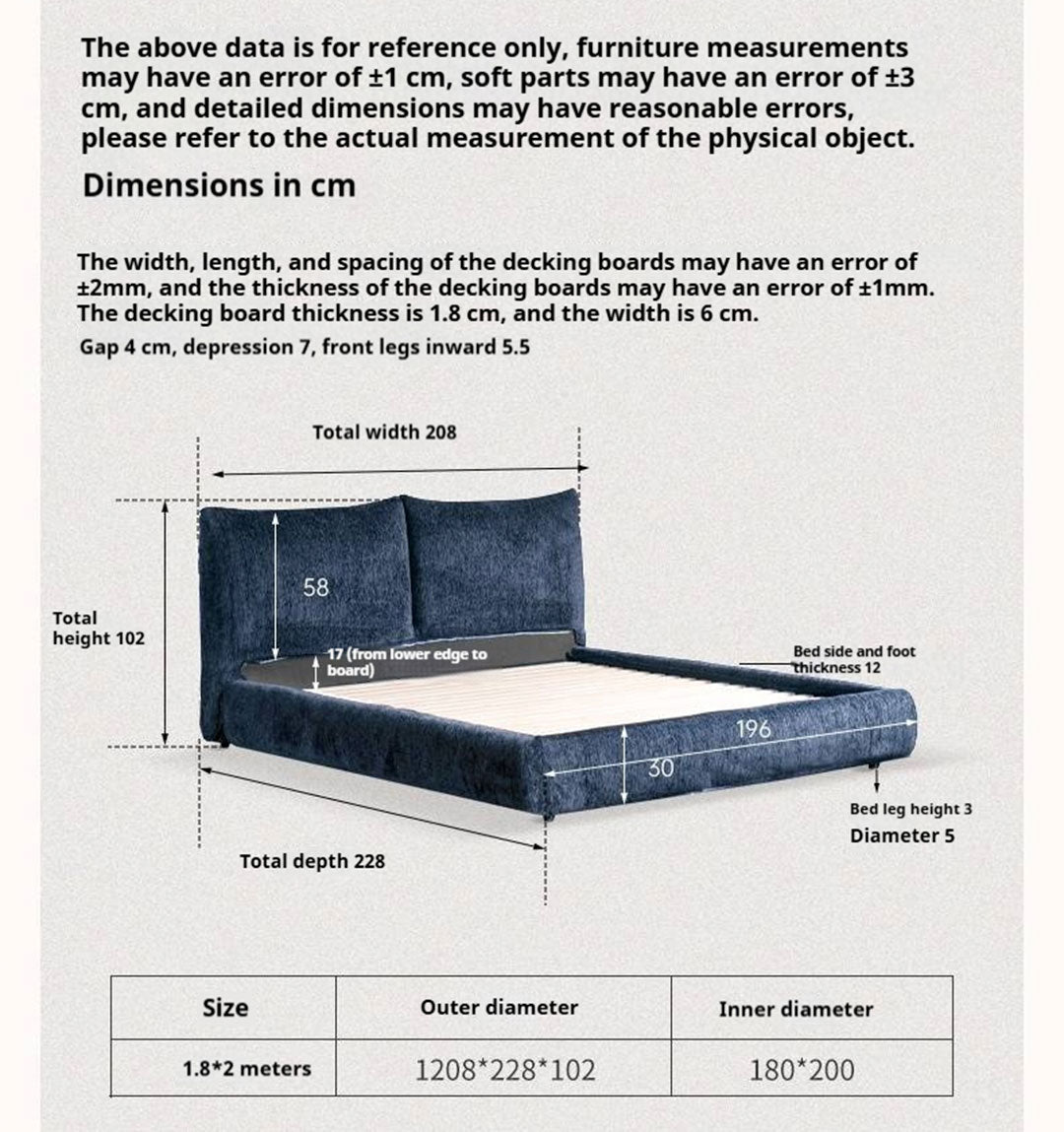 Fabric Chenille Soft Bed Italian Style