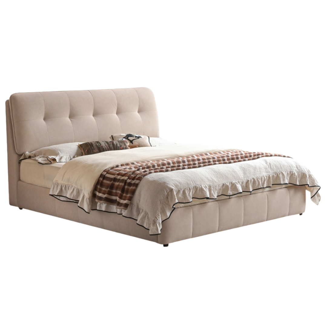 Fabric Puff Cat Scratch Bed, French Cream Style