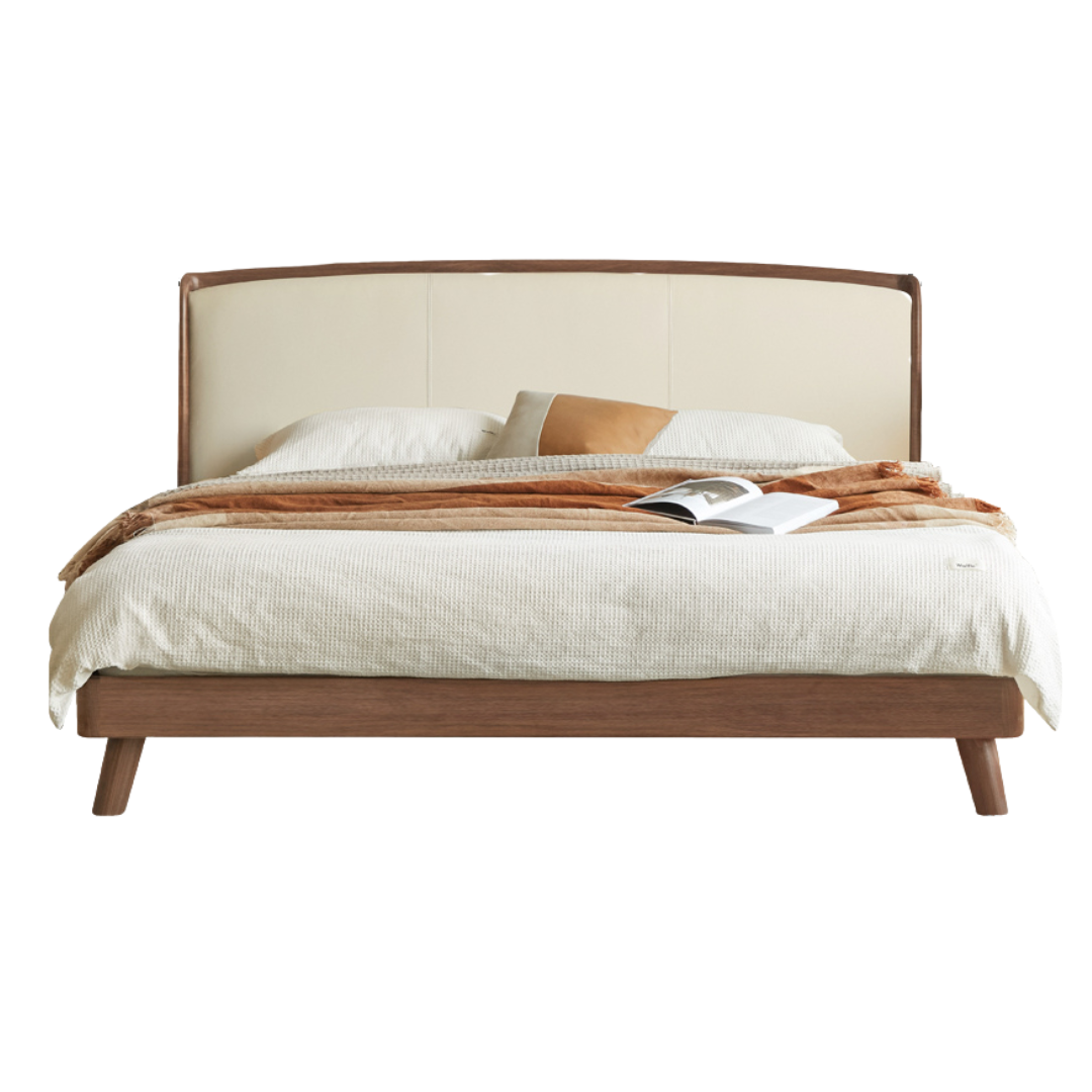 Sandalwood , Black Walnut, Oak Solid Wood First Layer Yellow Cowhide Leather,Technical Cloth