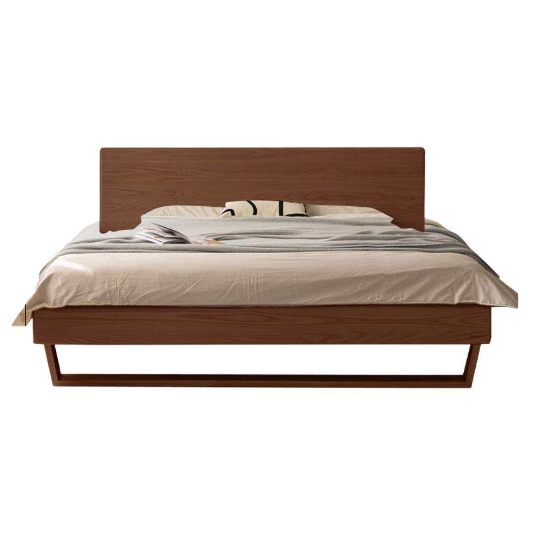 Oak, Black Walnut, Teak Solid Wood Suspended Bed