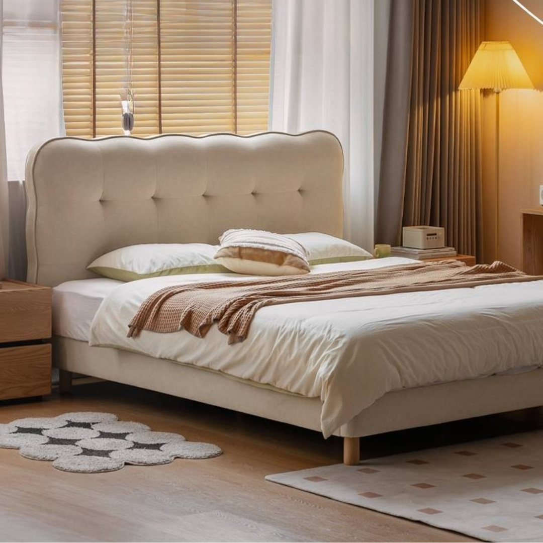 Fabric Cat Scratch Soft Backrest Bed