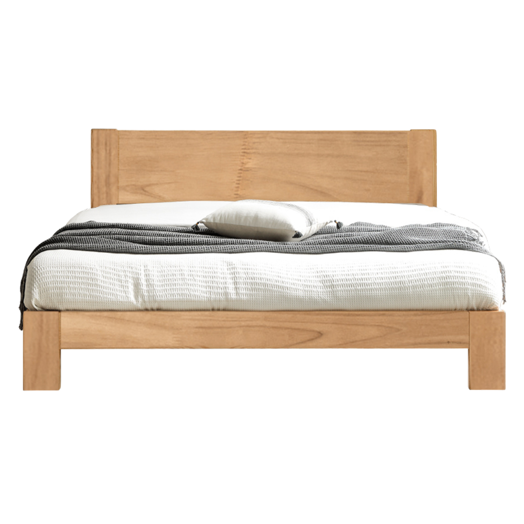 Oak, Rubberwood Solid Wood Bed - SPECIAL PRICE