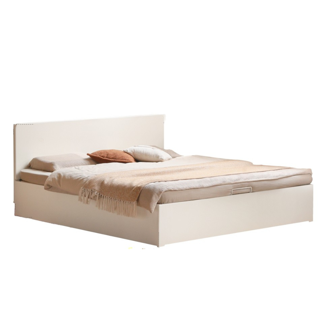 Rubber wood, Poplar solid wood white open box bed