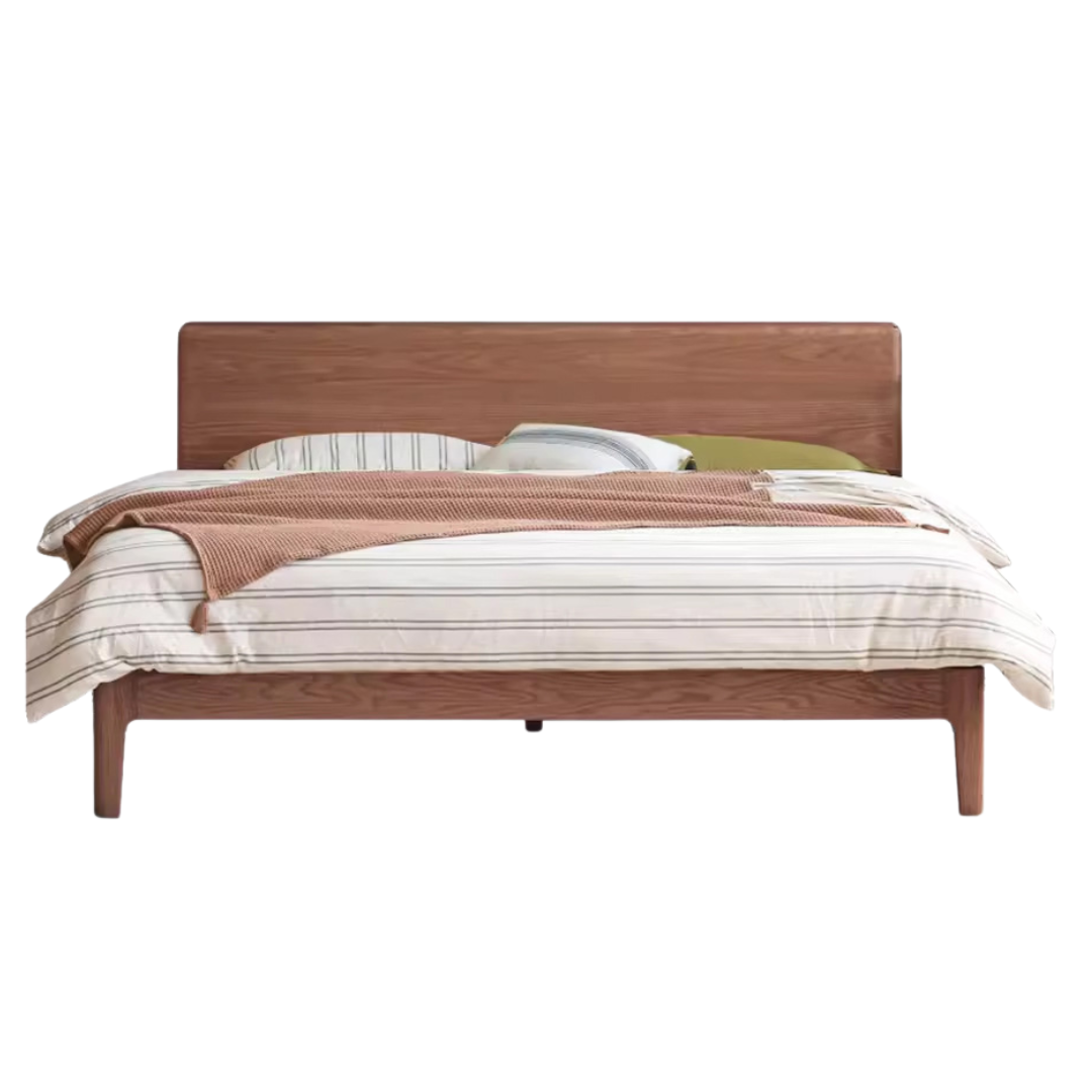 North American Black Walnut, Oak, Catalpa Solid Wood Modern Minimalist Bed