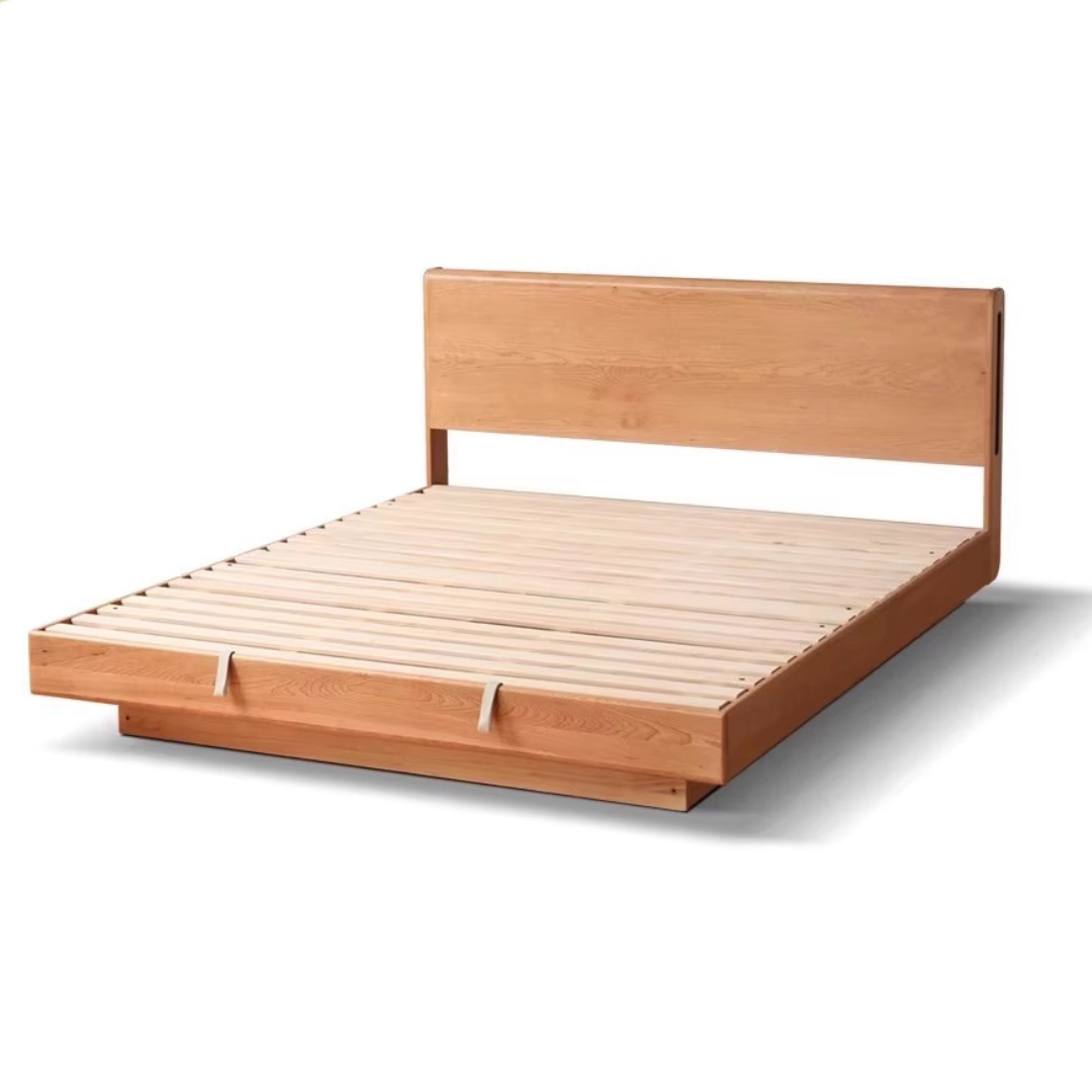 Cherry Solid Wood Night Light Suspended Box Bed