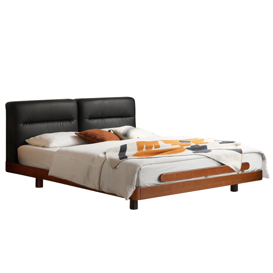 Poplar, Oak solid wood vintage soft retro bed