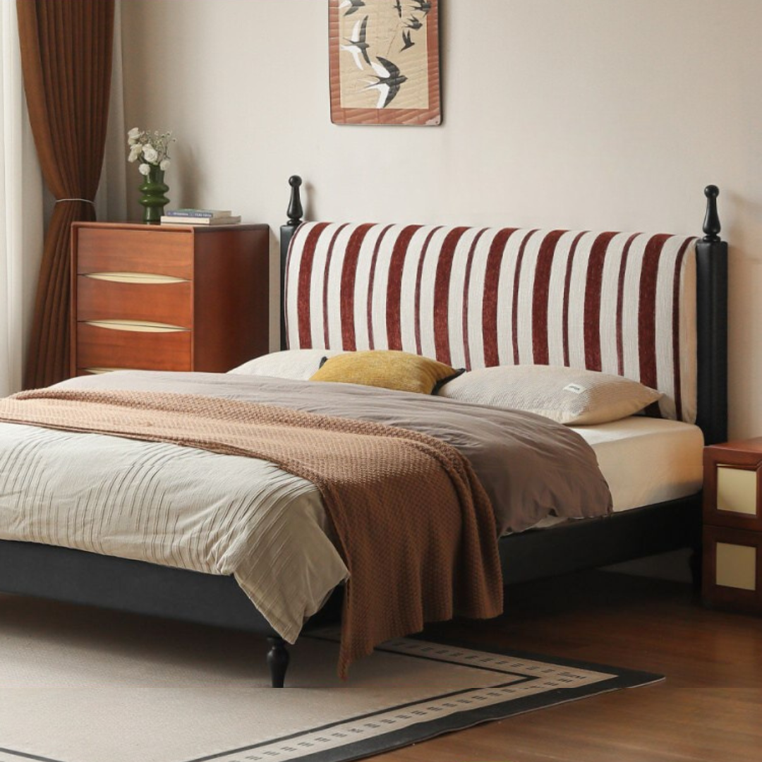 Fabric Soft Bed, American Vintage Retro Style