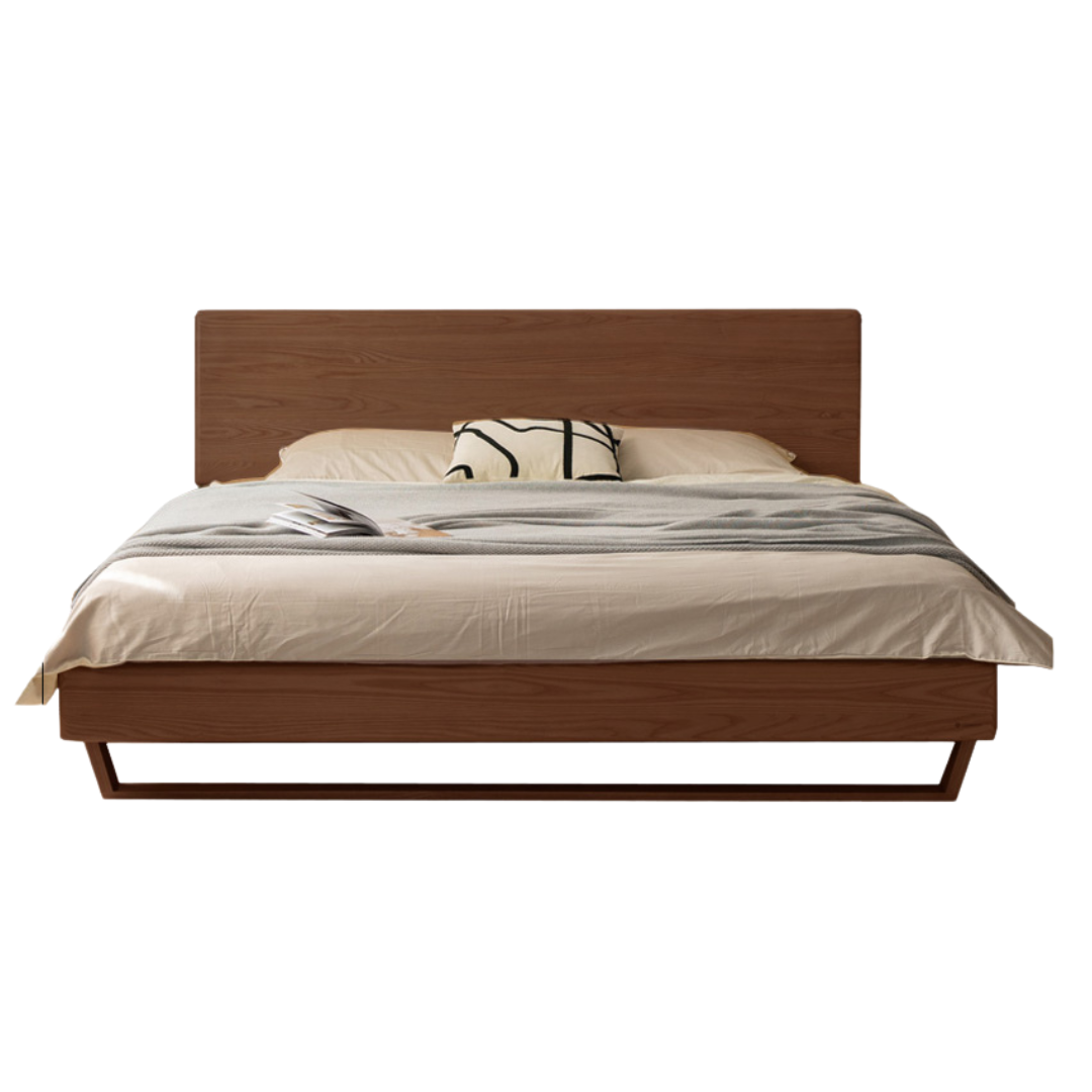 Oak, Black Walnut, Teak Solid Wood Suspended Bed