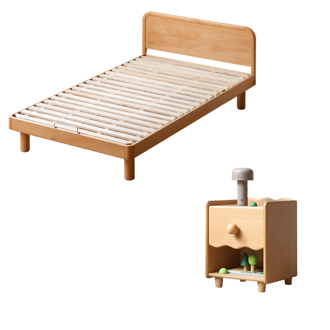 Beech Solid Wood Children's, Montessori Floor Bed<