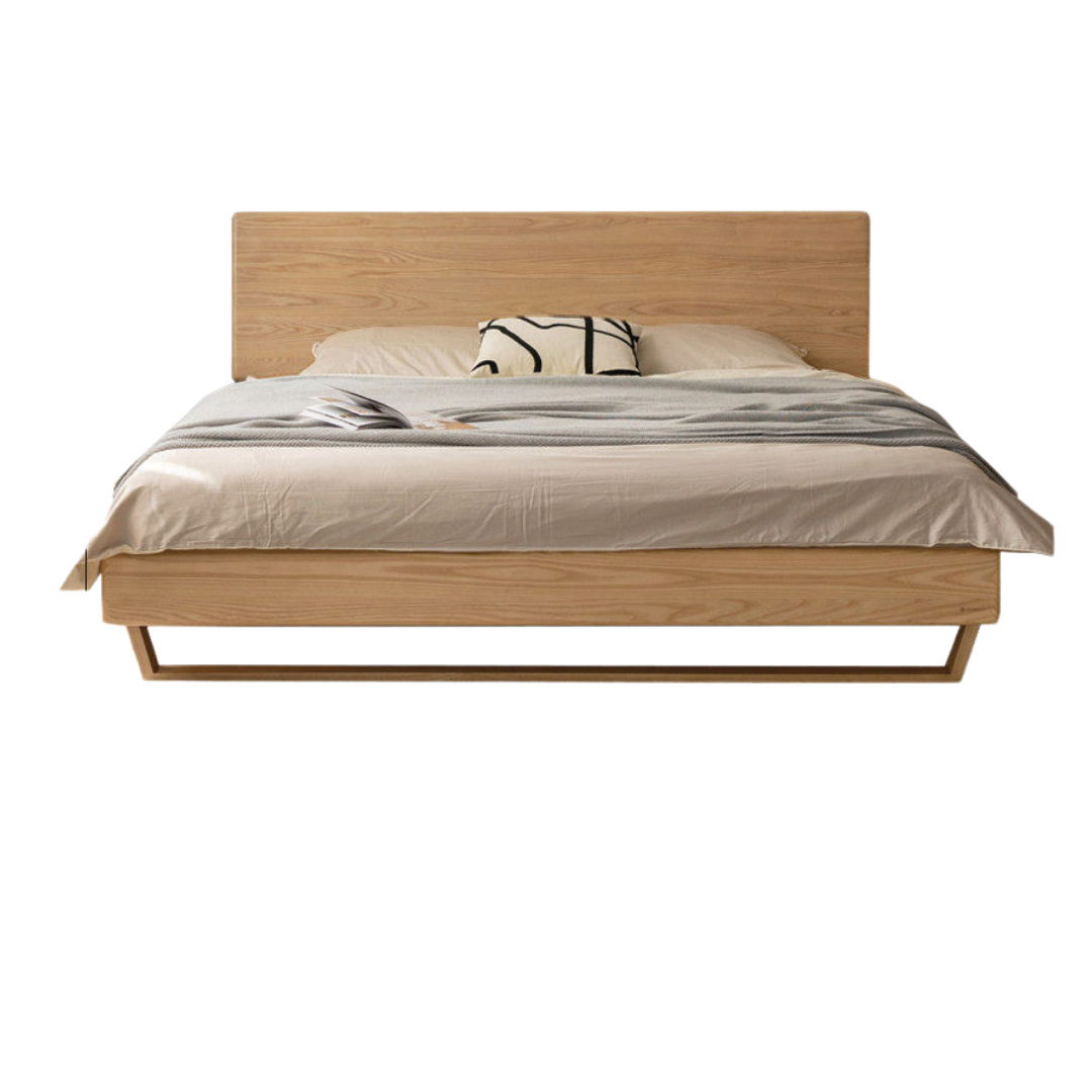 Oak, Ash Solid Wood Nordic Simple Suspended Bed