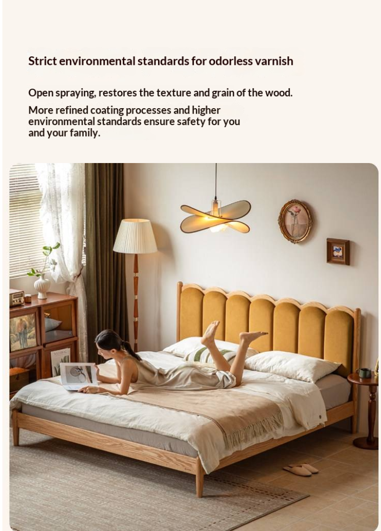 Beech, Oak Solid Wood Dream House Soft Bed