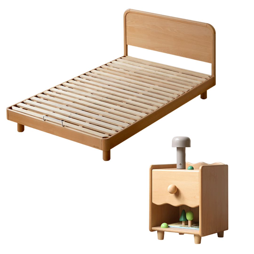 Beech Solid Wood Children's, Montessori Floor Bed<