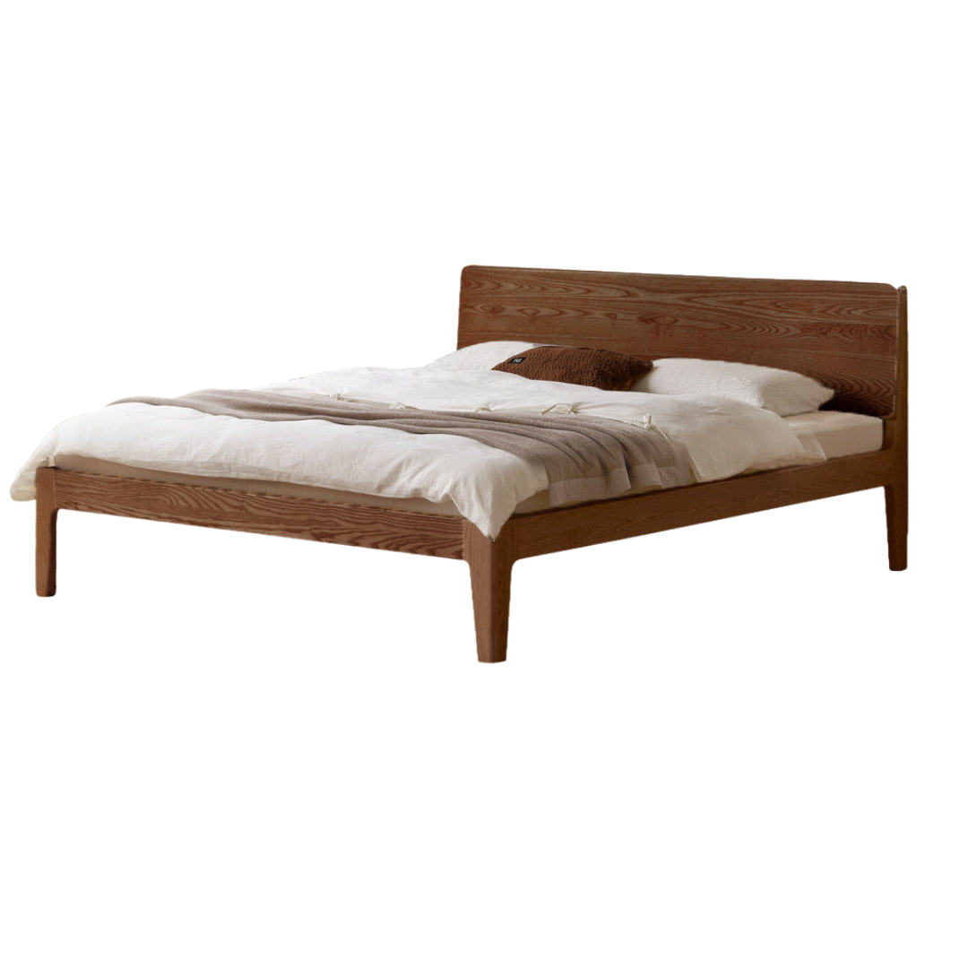 Oak, Ash Solid Wood High Head Board Bed