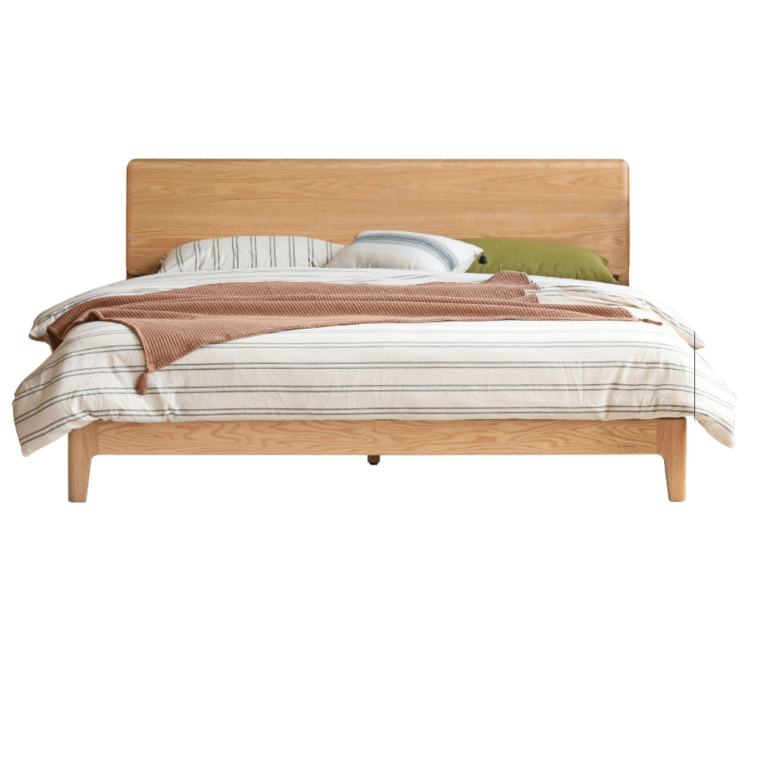 Oak Solid Wood Bed Modern