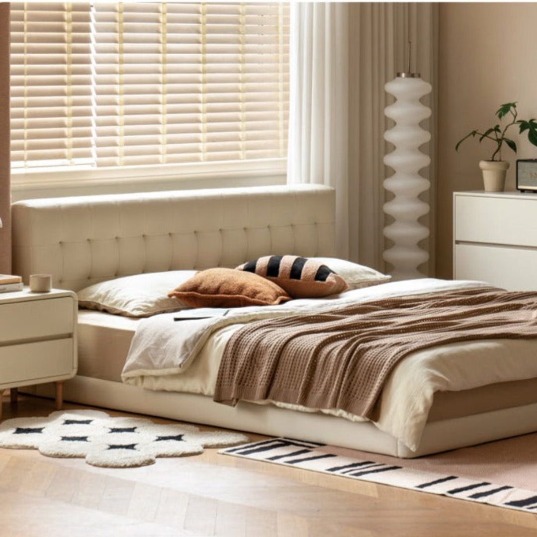 Organic Leather Art Floor Bed