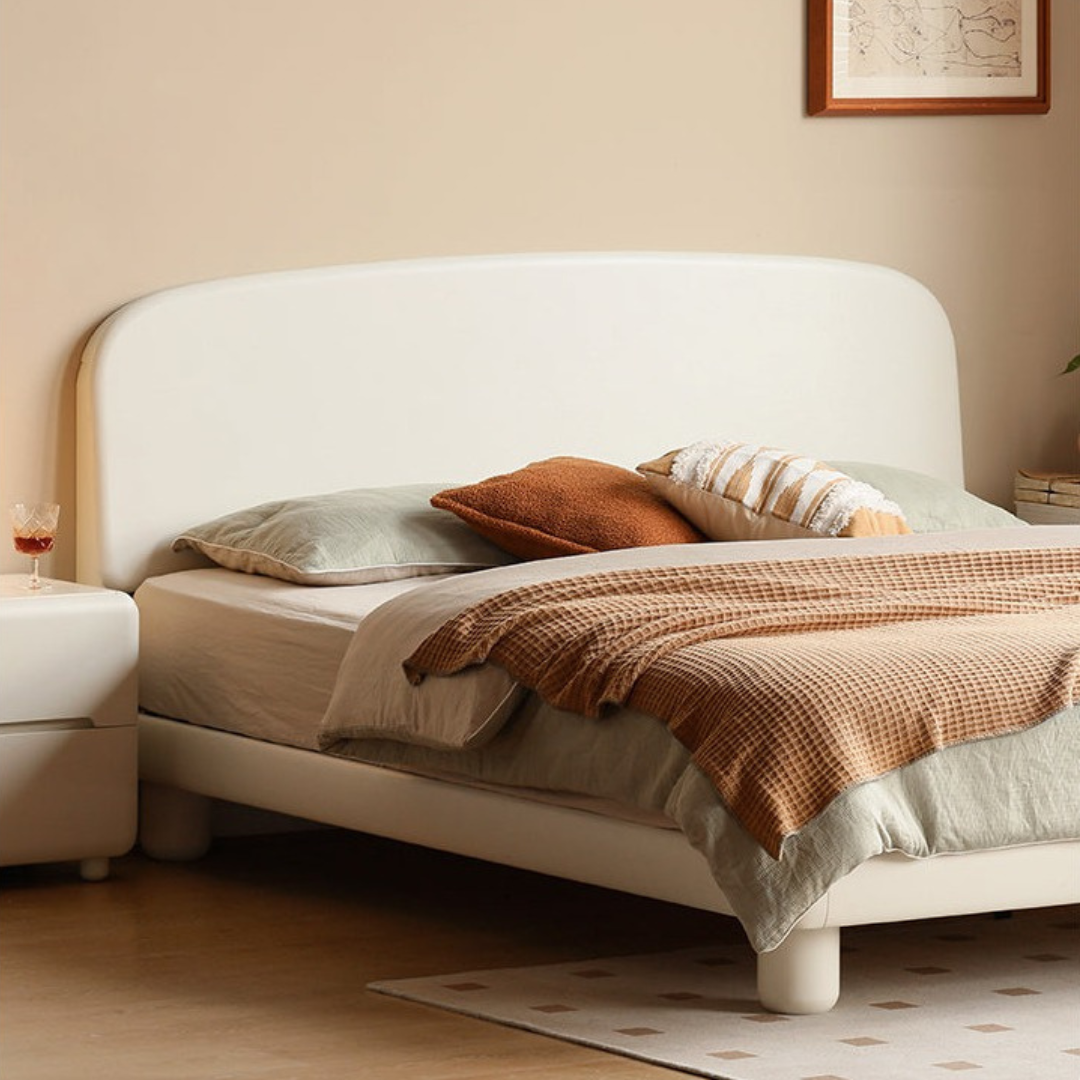 Poplar Solid Wood French Cream Style Bed