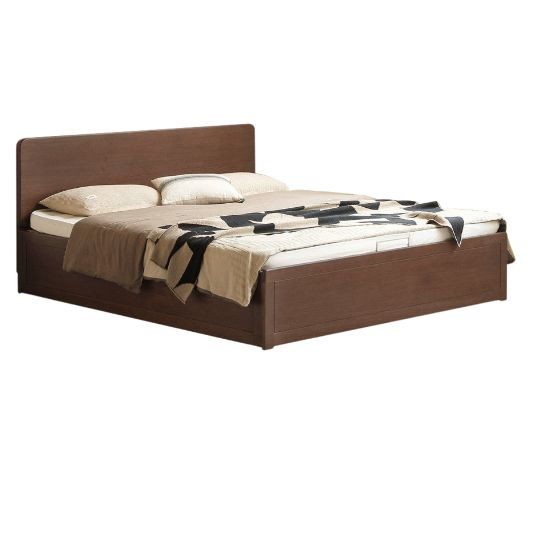 Black Walnut, Oak, Catalpa Solid Wood Modern Box Bed