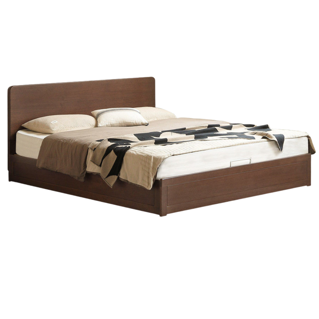 Black Walnut, Oak, Catalpa Solid Wood Modern Box Bed