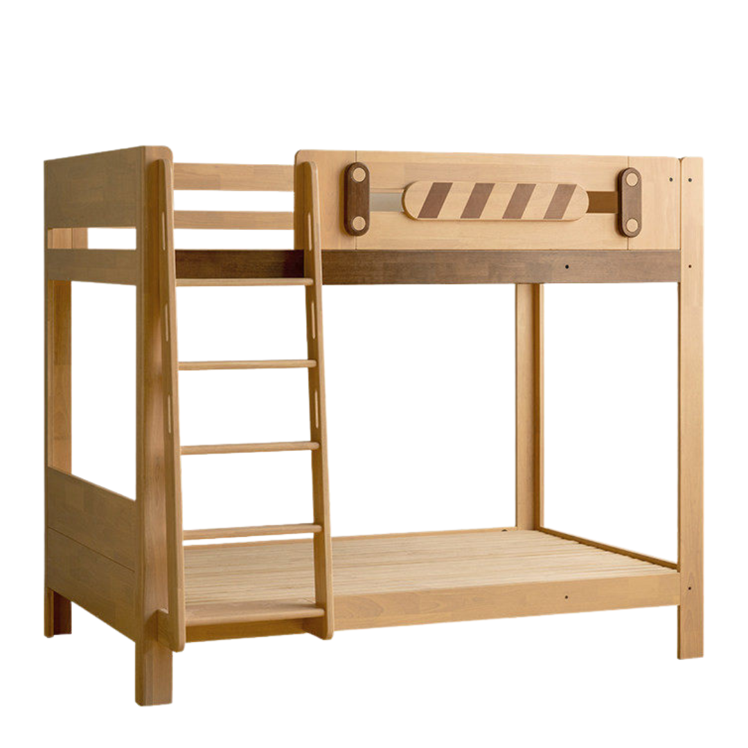 Rubberwood Solid Wood Children's Adult Bunk Bed