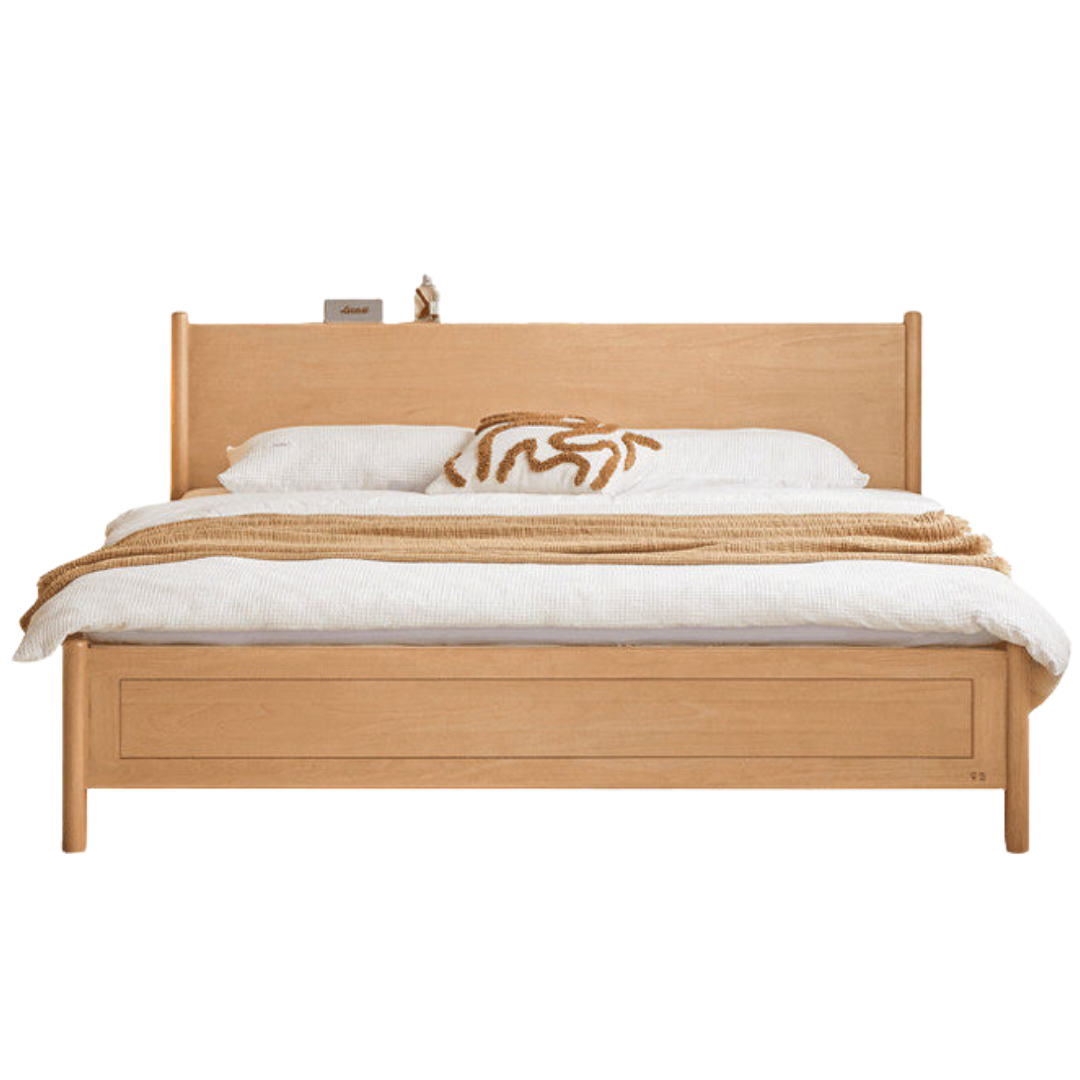 Beech Solid Wood Box Bed — Simple Design, Multi-Functional Bed