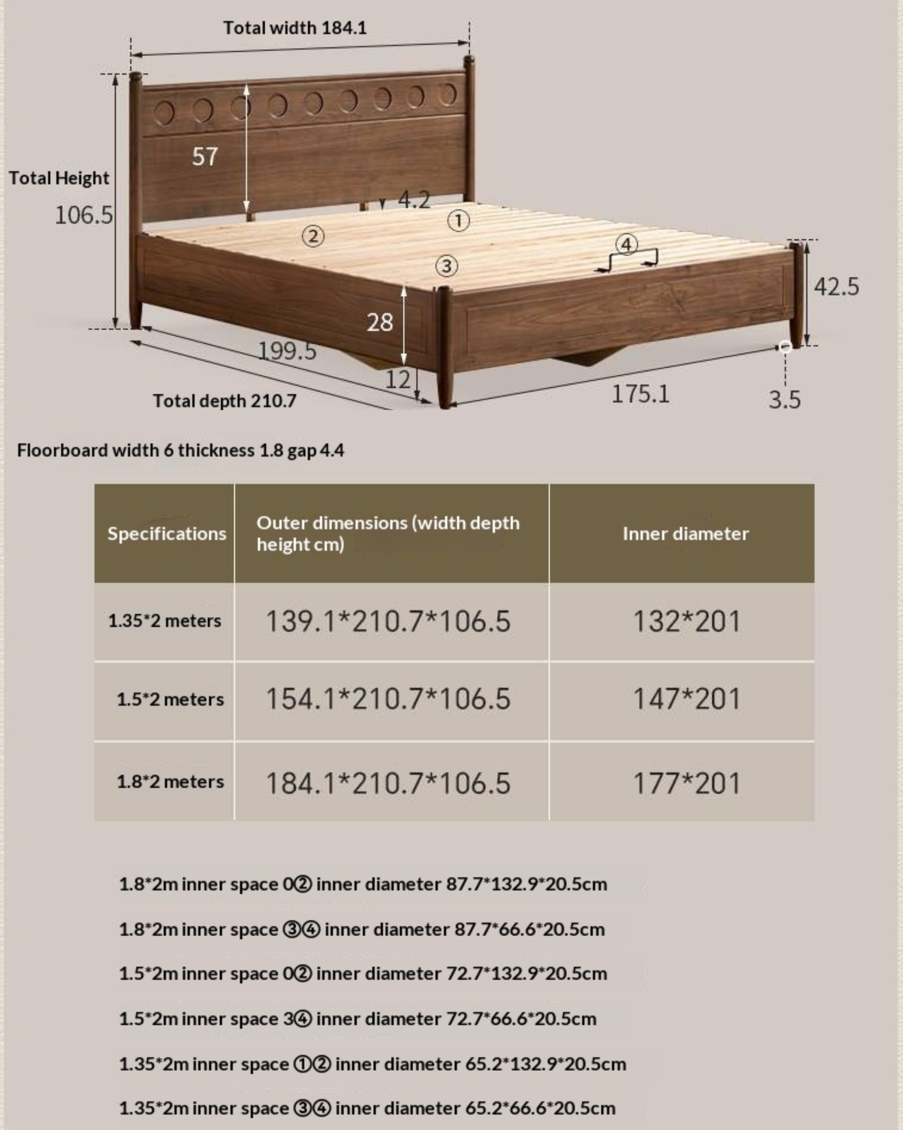 Black Walnut Solid Wood Box Bed — Italian Light Luxury Fully Openable Bed