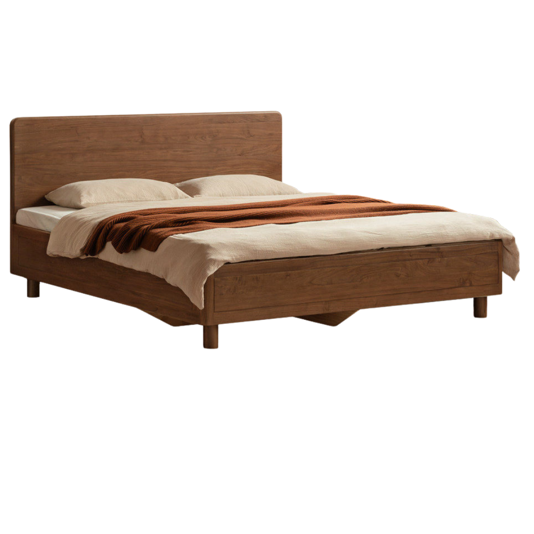 Black Walnut Solid Wood Italian Luxury Storage Bed