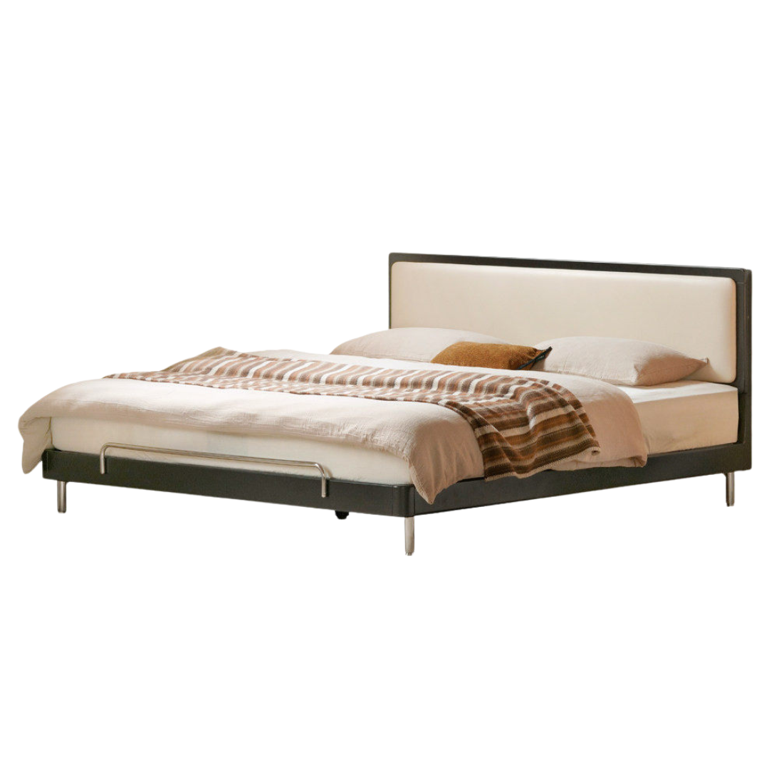 Rubberwood Solid Wood Ancient Style Double Bed