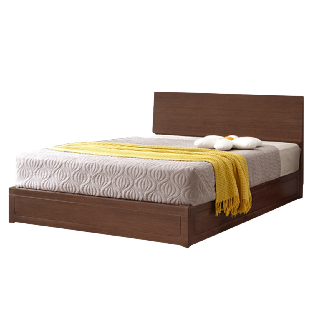 Black Walnut, Catalpa Solid Wood Box Bed Modern Nordic Style