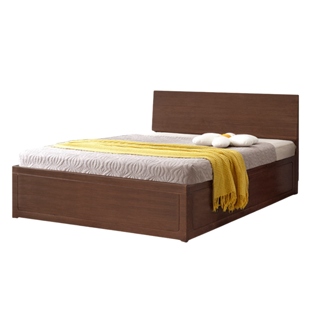 Black Walnut, Catalpa Solid Wood Box Bed Modern Nordic Style