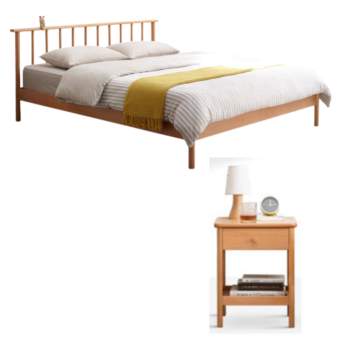 European Beech Solid Wood Windsor Bed