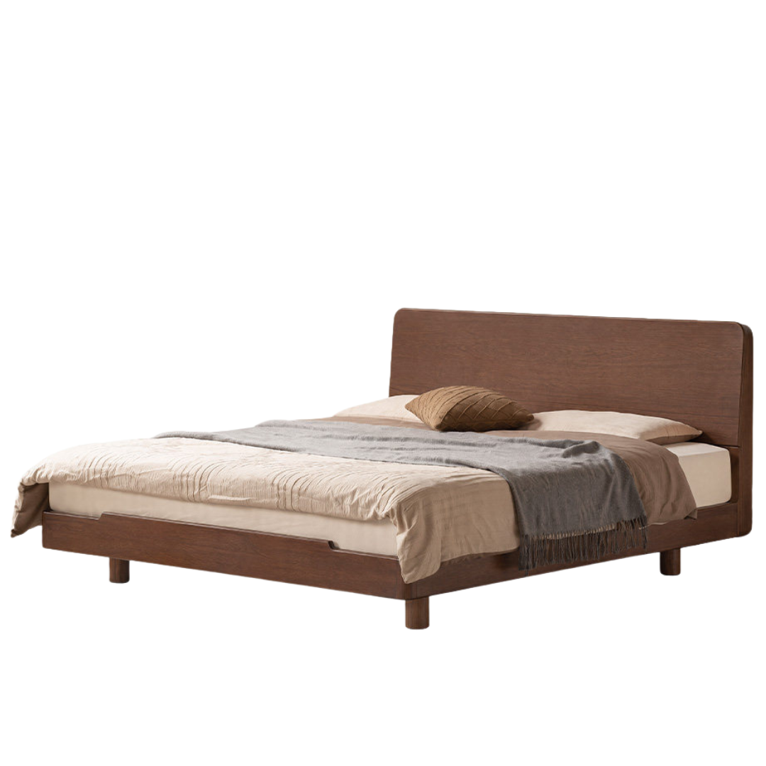 Sandalwood, Golden Rosewood Solid Wood Modern Simple Luminous Multifunctional Bed