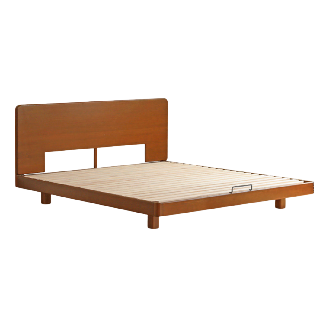 Poplar Solid Wood Retro Edge Bed