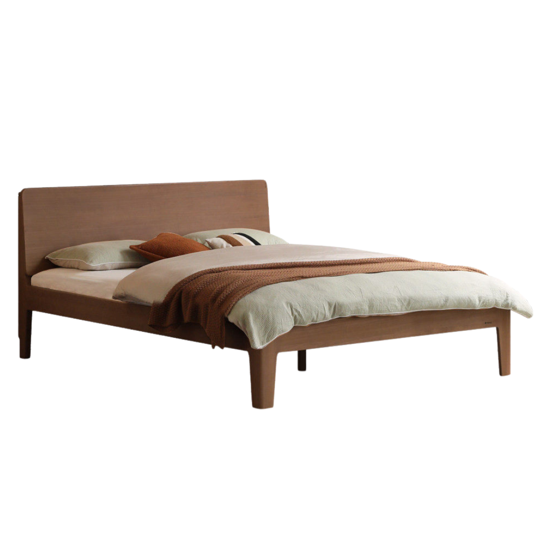 Poplar Solid Wood Modern Large headboard Bed