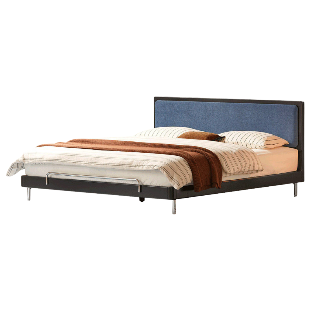 Rubberwood Solid Wood Ancient Style Double Bed