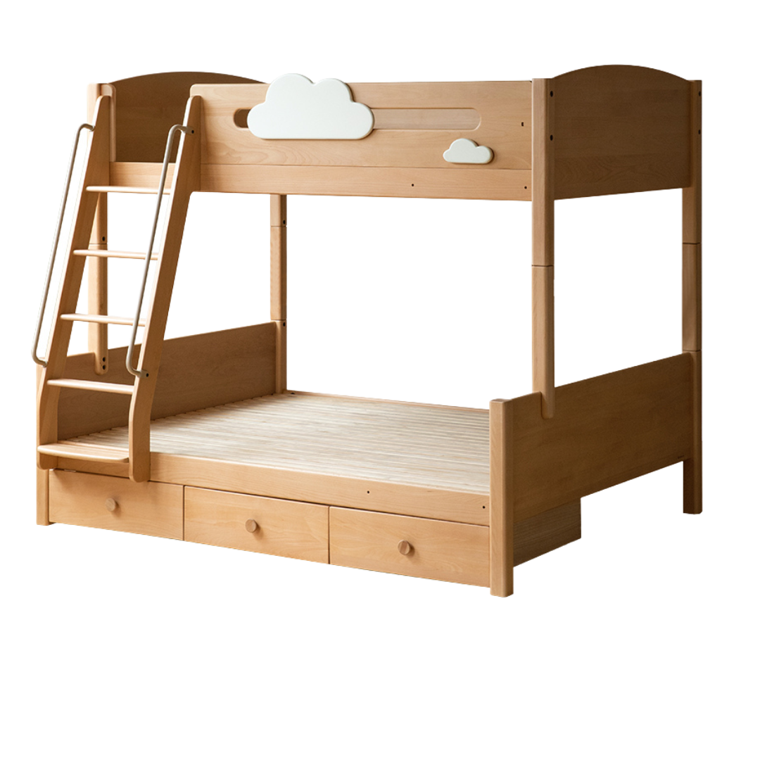 Oak, Beech solid wood Multi-functional Bunk Bed.