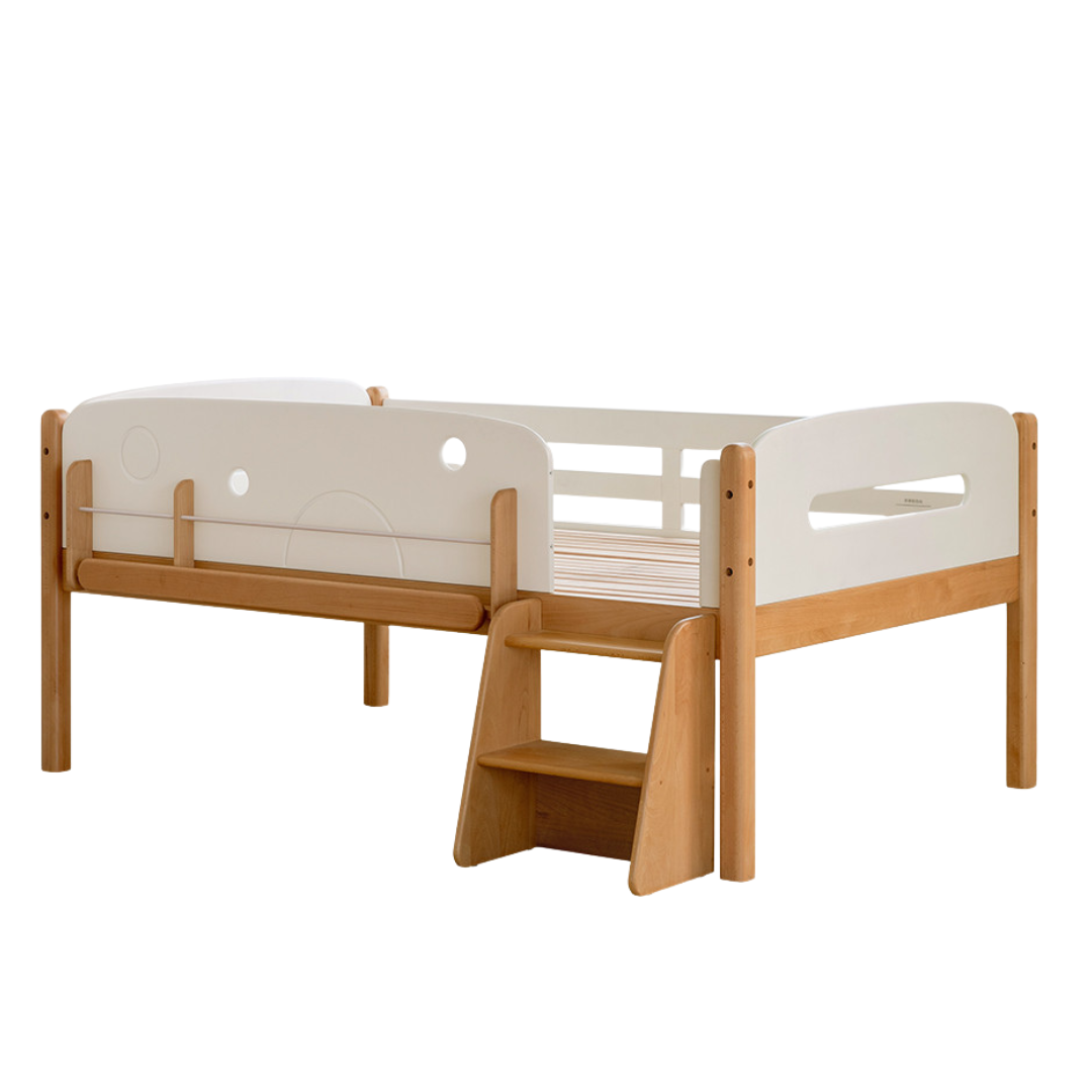 Beech Solid Wood Children's Multifunctional Storage Loft Bed