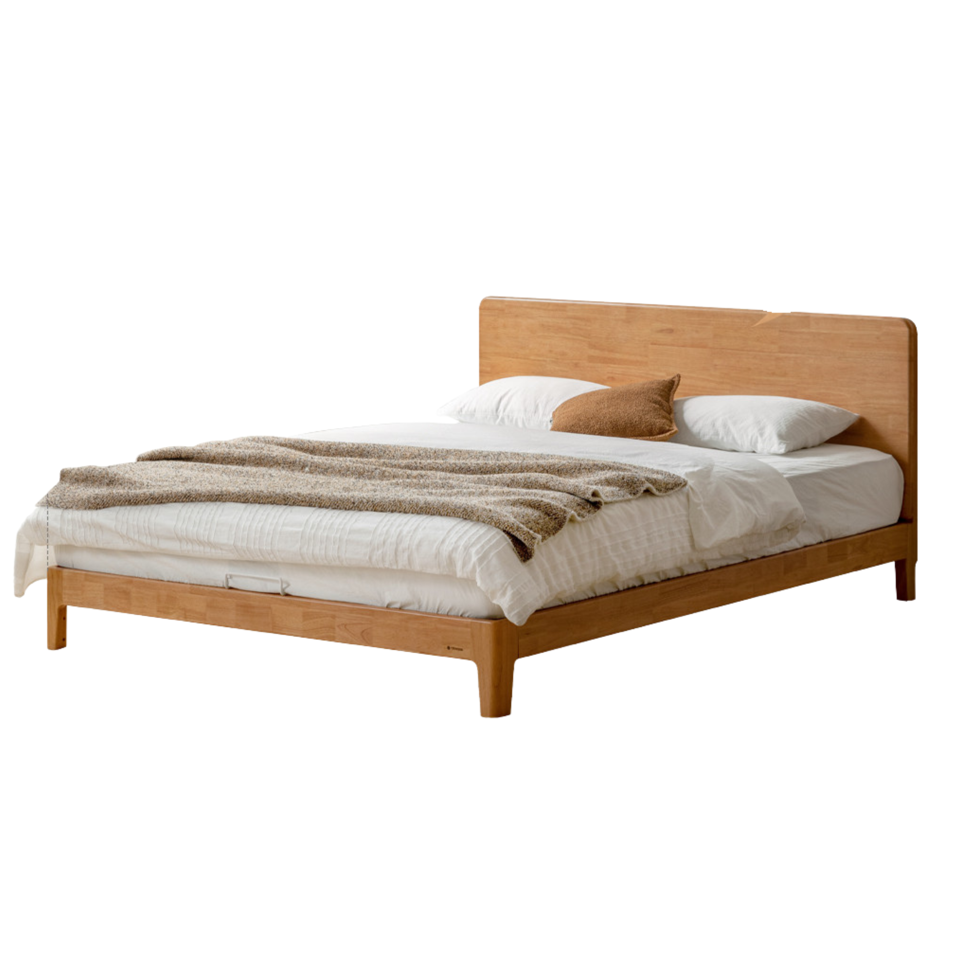 Rubberwood Solid Wood Bed