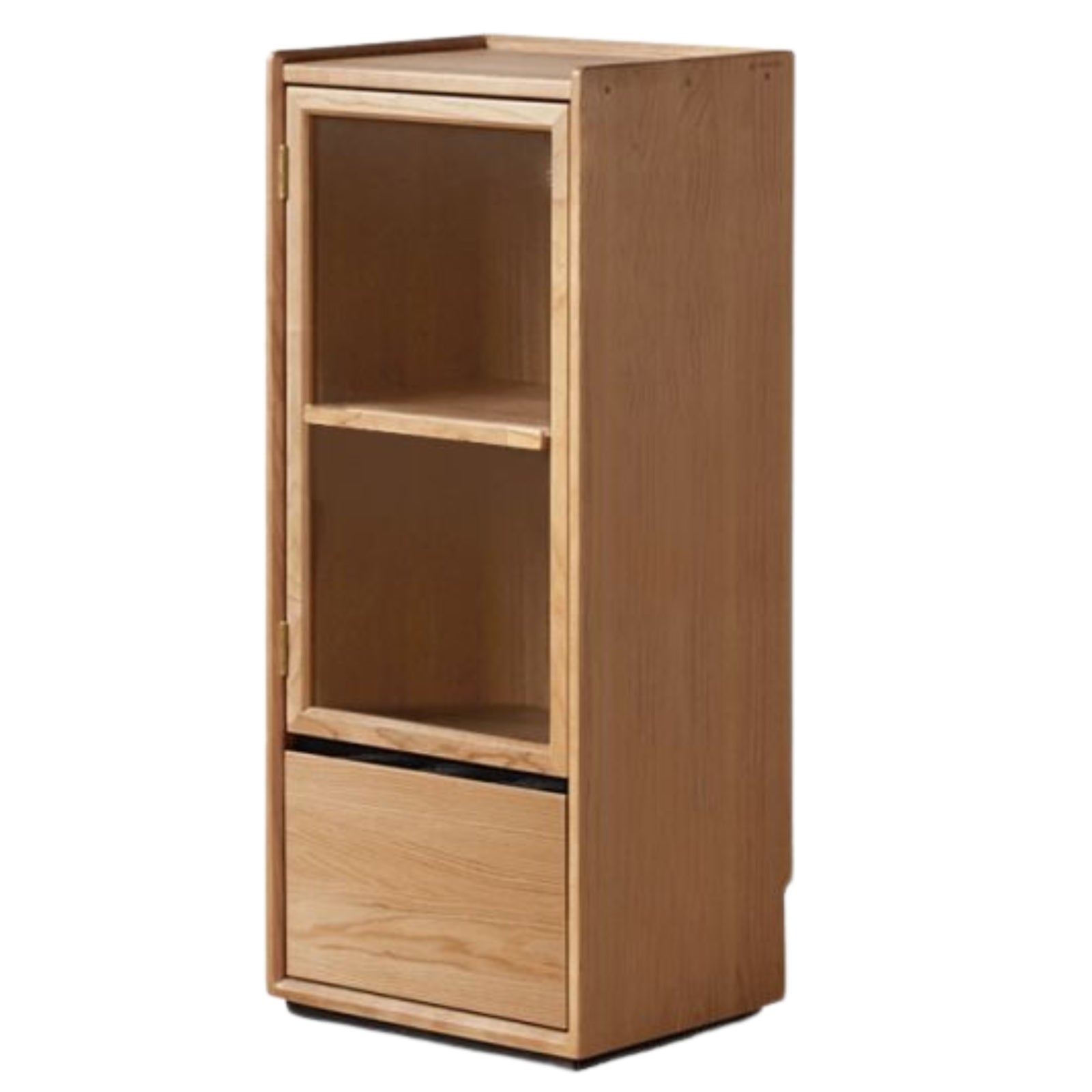 Oak Solid Wood Modern Side Cabinet.